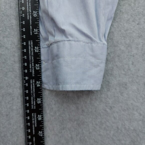 Preswick & Moore Men's Button Down Light Blue Shirt 16/34  Made in Hong Kong - Picture 12 of 12